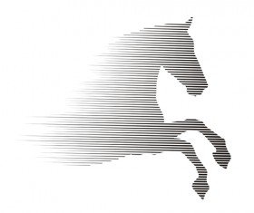 Vector running horse abstract material 01