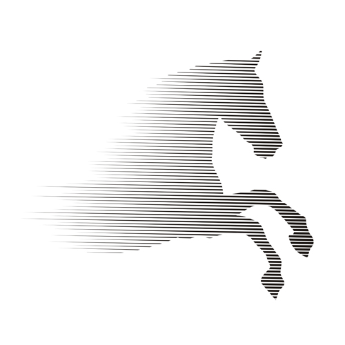 Vector running horse abstract material 01