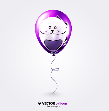 Vector set of balloon background creative design 02