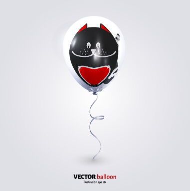 Vector set of balloon background creative design 03