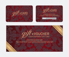Vector set of gift voucher design elements 01
