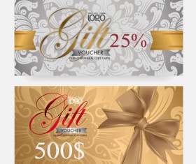 Vector set of gift voucher design elements 02