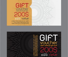 Vector set of gift voucher design elements 03