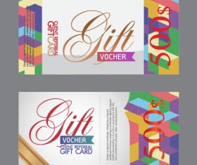 Vector set of gift voucher design elements 04