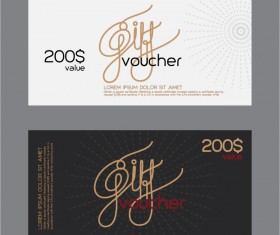 Vector set of gift voucher design elements 05