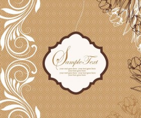 Vintage floral background psd graphic