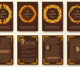 Vintage floral cover with page vector 02