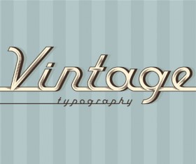 Vintage metal auto font vector material 01