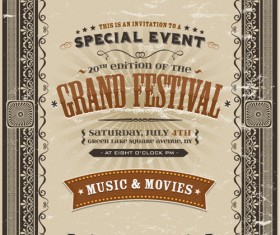 Vintage styles certificates templates set vector 02