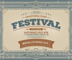 Vintage styles certificates templates set vector 04