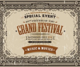 Vintage styles certificates templates set vector 05