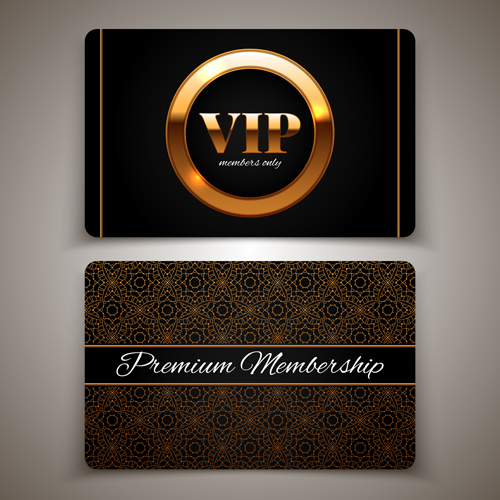 Visitant VIP cards luxury vector 01
