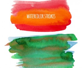 Watercolor strokes vector brushes set 02