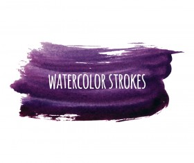 Watercolor strokes vector brushes set 03