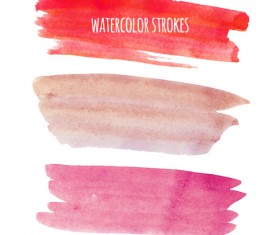Watercolor strokes vector brushes set 05