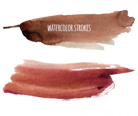Watercolor strokes vector brushes set 09