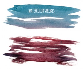 Watercolor strokes vector brushes set 10