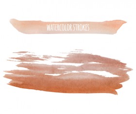 Watercolor strokes vector brushes set 11