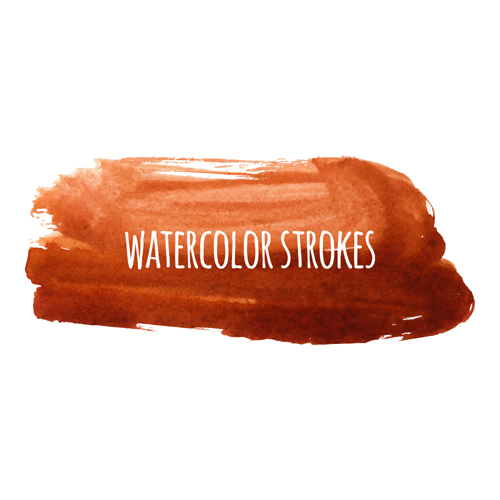 Watercolor strokes vector brushes set 12