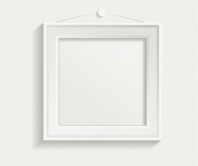 White photo frame set 04 vector