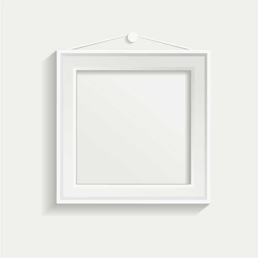 White photo frame set 04 vector