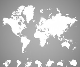 White world map creative vector