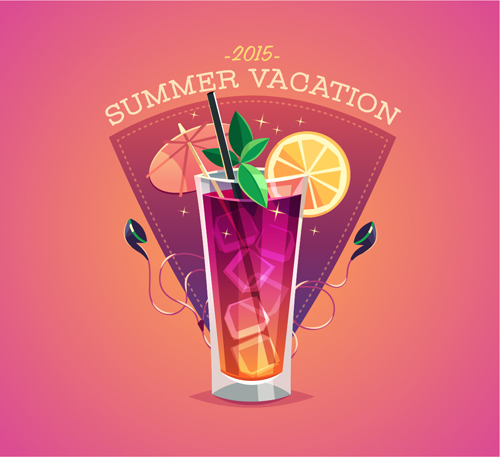 2015 summer vacation poster vintage vector 02