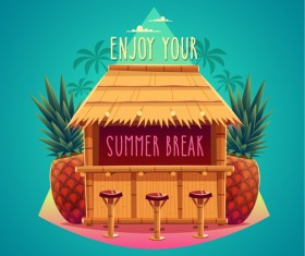2015 summer vacation poster vintage vector 05