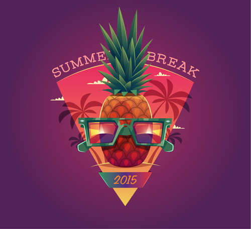 2015 summer vacation poster vintage vector 07