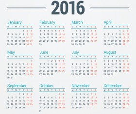 2016 company calendar creative design vector 01