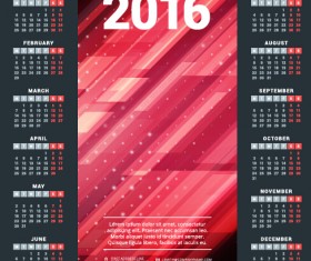 2016 company calendar creative design vector 02