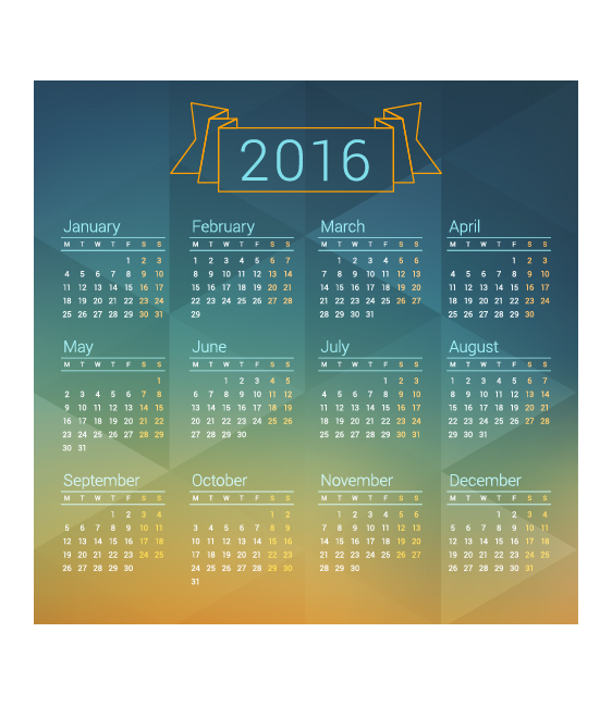 2016 company calendar creative design vector 03