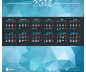 2016 company calendar creative design vector 04