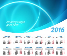 2016 company calendar creative design vector 05