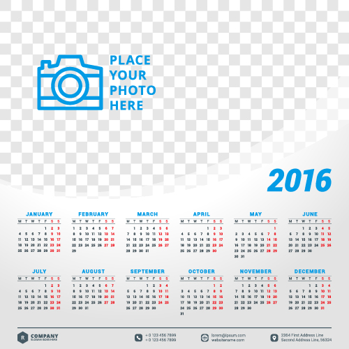 2016 company calendar creative design vector 06