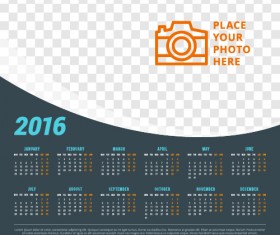 2016 company calendar creative design vector 07