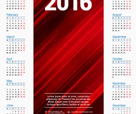 2016 company calendar creative design vector 08