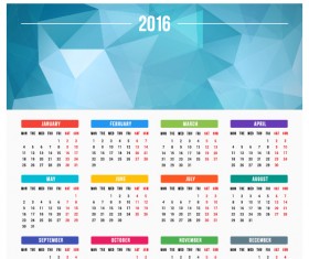 2016 company calendar creative design vector 10