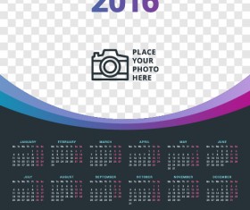 2016 company calendar creative design vector 11