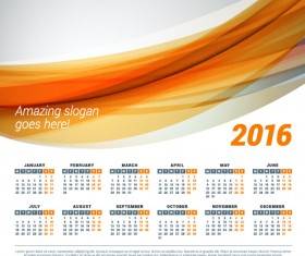 2016 company calendar creative design vector 12