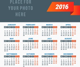 2016 company calendar creative design vector 13