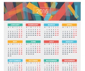 2016 company calendar creative design vector 15