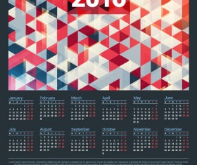 2016 company calendar creative design vector 17