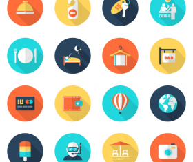 36 travel with vacation icons vector