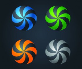 Abstract spheres modern material vector 01