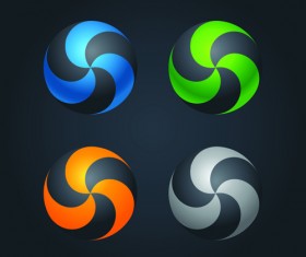 Abstract spheres modern material vector 03