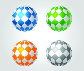 Abstract spheres modern material vector 04