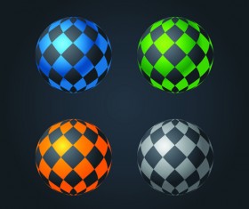Abstract spheres modern material vector 05