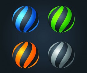 Abstract spheres modern material vector 06