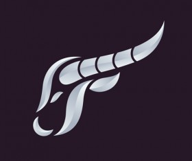 Animal head portrait logos vector set 04